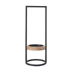 Elements Metal and Wood Candle Holder