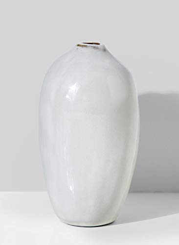 Serene Spaces Living Free-Form Glazed Ceramic Bud Vase, Set of 4- Centerpiece for Vintage Weddings, Events, Measures 5.5" Tall and 2.75" Diameter - color: 5.5" Glazed Bud Vase, 4 Pcs
