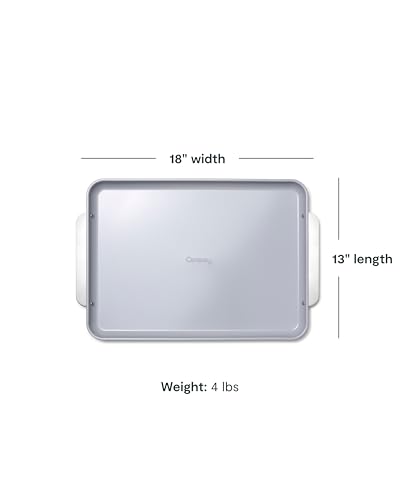Caraway Non-Stick Ceramic Baking Sheet - Naturally Slick Ceramic Coating - Non-Toxic, PTFE & PFOA Free - Perfect for Baking, Roasting, and More - Large (18" x 13") - Black - color: Black, size: Large 18" x 13"