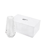 Kitcom Small Flower/Bud Crystal Vase Decorative Vases for Home or Wedding, Outline Dimensions W2.8''xH6', Clear with Gift Box - size: Medium