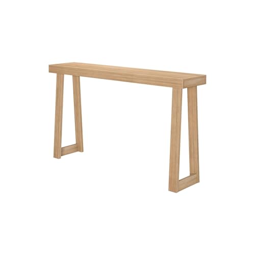 Plank+Beam Solid Wood Console Table, 56 Inch, Sofa Table, Narrow Entryway Table for Hallway, Behind The Couch, Living Room, Foyer, Easy Assembly, Blonde - color: Blonde, size: 56" Console Table