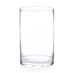 Enova Floral Clear Glass Cylinder Vase 6 x 10 Inches Round Flower Vase, Pillar Candle Floating Candle Holder Vase, Tall Glass Vase for Flowers, Glass Vase for Decor, Wedding Centerpieces (1 Piece) - size: 6W x 10H