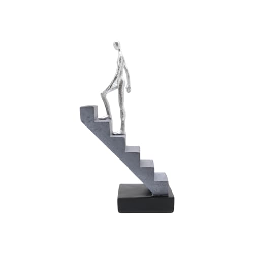 Inspirational Silver Climbing Man Figurine – Decorative Resin Sculpture Symbolizing Love, Motivation & Growth, for Office, Home, or Special Occasions