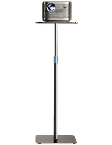 Projector Stand Adjustable Height 41" to 63" Projector Floor Stand with Tray Projector Shelf Stand for Presentations, Home Movie, Studio, Office