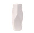 White Ceramic Vase – Modern Minimalist Flower Vase for Home Décor, Living Room, Office, Bedroom, Table Centerpiece, Shelf Decoration, Pampas Grass, Dried Flowers, and Floral Arrangements