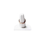MOOCA 6 Pcs Set Finger Ring Stand Jewelry Display Holder Showcase Ring Display Drawer Leatherette Storage Jewelry Stands for Shows, White Faux Leather - color: White