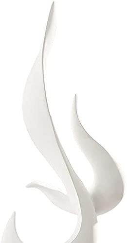 Resin Art Statue Minimalist Figurines Abstract Sculpture Desk Table Sculpture Ornaments for Home Bedroom Living Room Garden Office - White