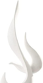 Resin Art Statue Minimalist Figurines Abstract Sculpture Desk Table Sculpture Ornaments for Home Bedroom Living Room Garden Office - White