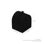 Microfiber Jewelry Ring Display Stand Rings Display Organizer Stand (Black, Medium) - size: 1.57" x 1.57" x 1.89"