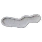 Bloomingville Organic-Shaped Marble Tray, White