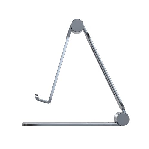 Cell Phone Stand for Desk Phone Holder Foldable Portable Adjustable Cradle Dock Compatible with iPhone 17 16 15 14 13 Pro Max, iPhone 12 11 Plus SE XS XR 8 7, Office Desk Travel Accessories, Gray - color: Gray