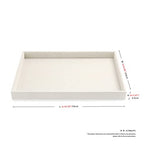 Oirlv linen Jewelry Display Trays Stackable Necklace Bracelet Ring Showcase Display Empty Plate(Pack of 1) - size: 1 Grids