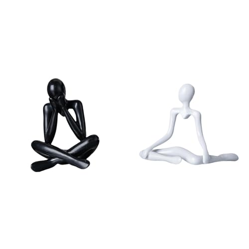 Baoblaze Abstract Thinker Figure Sculpture Decorative Collectible Modern Statue Unique Creative Desktop Ornament for Living Room Entrance Bedroom Bookshelf HOM