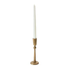 Creative Co-Op Hand-Forged Metal Taper, Antique Brass Finish Candle Holder - size: 2-1/2" Round x 7"H