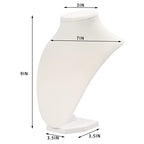Julysky 3D Necklace Display Stand For Selling,Velvet Chain Jewelry Bust Holder Organizer (1, beige) - color: beige