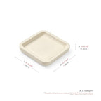 Microfiber Jewelry Trays Stackable Ring Earring Bracelet Necklace Bangle Watch Display Tray Drawer Organizer 3.93 * 3.93 * 0.59inch (White - color: Beige, size: 10*10cm Tray