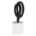Cruiser’s Caché Entwined Love Sculpture, Artisan-Made Cast Aluminum with Black Anthracite Finish, Natural Marble Base, 10" - color: Entwined Love 10"