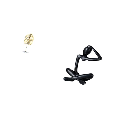 Baoblaze Abstract Leaf Thinker Modern Sculpture Figurine Ornament for Home Shelf Desk Bar Decoration Unique Collection Gift