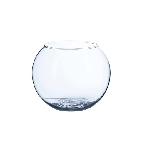 WGVI Clear Glass Tea Light Votive Candle Holder, Width 4", Height 3.15", Small Globe Bubble Bowl Round Vase, Tabletop Décor Container Terrarium, 1 Piece - size: Clear Bowl 3.15"H