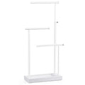 SRIWATANA Jewelry Organizer Stand, Extra Tall Jewelry Display Necklace Holder, Gift Idea (White) - color: white
