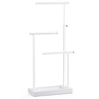 SRIWATANA Jewelry Organizer Stand, Extra Tall Jewelry Display Necklace Holder, Gift Idea (White) - color: white