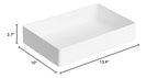 Amazon Basics Rectangular Plastic Desk Organizer Bundle, 3 Pieces Letter Tray/Accessory Tray, White - color: White, style: 3 Pieces