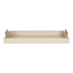 Kate and Laurel Lipton Modern Narrow Tray; 10 x 24; Sand; Midcentury Serving Tray for Storage and Display - color: Natural