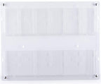 Displays2go 2-Tiered Acrylic Literature Wall Rack, Adjustable, Fits Brochures and Magazines - Clear (2RP6CLR) - color: Clear, size: 6 Pockets