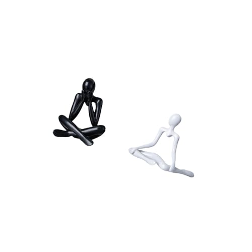 Baoblaze Abstract Thinker Figure Sculpture Decorative Collectible Modern Statue Unique Creative Desktop Ornament for Living Room Entrance Bedroom Bookshelf HOM