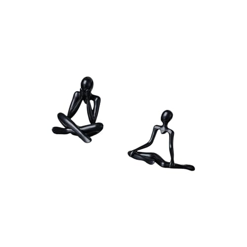 Baoblaze Abstract Thinker Figure Sculpture Creative Decorative Figurine Modern Collectible Statue Unique Ornament for Living Room Bedroom Entrance Bookshelf Ho