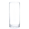 Enova Floral Cylinder Glass Vase 5 x 12 Inches Round Large Flower Vase, Pillar Candle Floating Candle Holder Vase, Tall Glass Vase for Flowers, Glass Vase for Decor, Wedding Centerpieces (1 Piece) - size: 5W X 12H