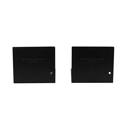 Spectrum Heavy Bookends for Book Shelves Cookbooks Vinyl Records, No Skid Heavy Duty Metal Decorative Book Stopper Sturdy Steel Holder for Home Office Large Bookends for Heavy Books, Black - color: Black