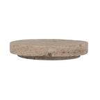 Creative Co-Op Marble Round Soapdish, Beige - color: Beige