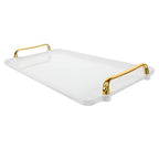 TIDTALEO Rectangular Plastic Serving Tray Minimalist Fruit and Jewelry Storage Dish Multi Purpose Holder for Home Decor Easy to Clean Versatile Use for Snacks and Sundries
