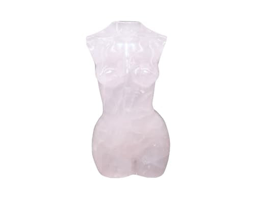 Natural Rose Quartz Female Model Figurine Hand Carved Body Sculpture Statue Gemstone Small Figurine Reiki 3 Inch Home Office Decor Ornaments 100-150 Grams - color: Rose Quartz
