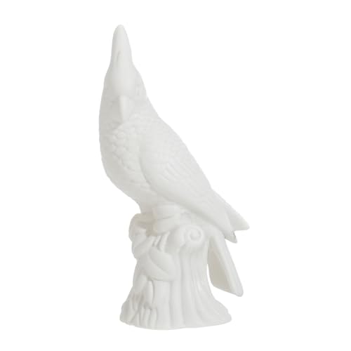 BESPORTBLE Collectible Animal Art Unpainted Ceramic Parrot Figurine Sculpture Porcelain Statue Table Decor Ornaments