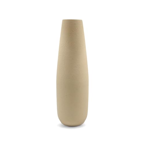 Hosley 16 in High Brown Metal Vase, Ideal for Dried Flowers Gift for Floral Arrangements Wedding Home Spa Votive Candle Gardens - color: Brown 1