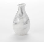 American Metalcraft BVJM8 Ceramic Bud Vase - White Marble - 2.125 in Dia x 3.875 in H – for Small Tabletop & Counters – Restaurant, Café, Hotel, Catering, Display