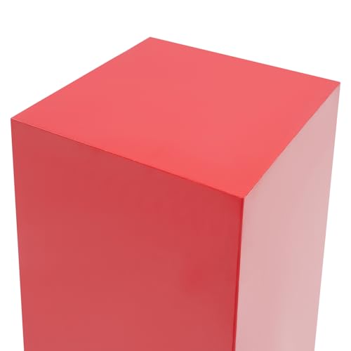 3/6 PCS Square Tall Pedestal Stand Metal Square Pedestal Stand Tall Pedestals Cake Stands for Party Wedding Birthday (Red, 3Pcs) - color: Red, size: 3Pcs