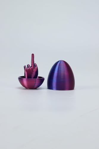 3D Printed Gesture Egg - Friendship & Love Symbol Tabletop Ornament, Heartwarming Home Decor for Bedroom, Living Room, and Office Desk，Purple - color: Purple