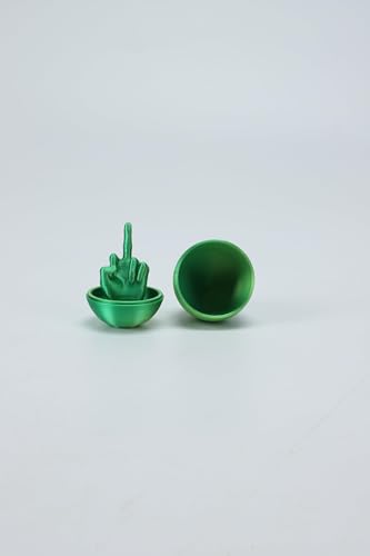 3D Printed Gesture Egg - Friendship & Love Symbol Tabletop Ornament, Heartwarming Home Decor for Bedroom, Living Room, and Office Desk，Green - color: Green