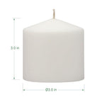 Stonebriar 3 Pack Tall 3 x 3 Inch 18 Hour Long Burning Unscented White Wax Pillar Candles - size: 3" x 3", style: Pack of 3