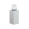 Signature Design by Ashley Sellner Modern 12 in. Crystal and Marble Sculpture, White & Clear - size: 5" W x 5" D x 12.25" H