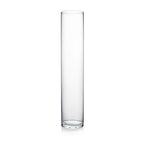 WGVI Quality Thick Weighted Tall Clear Cylinder Glass Vases, 4" W x 20" H, Flower Arrangement Floating Candle Holders Wedding Centerpieces Event Floral Container Tabletop Display Décor, 1 Piece - size: 4"x20"H