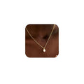 Mothers Day Gifts - 14K Gold Plated Pearl Necklaces for Women Trendy Dainty Necklace Simple Layered Gold Pearl Necklace for Women Mothers Day Wedding Birthday Gifts - color: One Pearl necklace