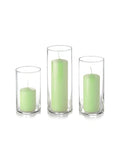 yummi Set of 36 Slim Pillars and Cylinder Vases - Mint - color: Mint