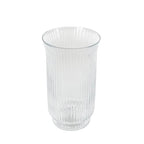 Deco 79 Glass Decorative Candle Holder Ribbed Candle Stand with Elevated Base, Candlestick Holder 6" x 6" x 11", Clear - size: 6" x 6" x 11"