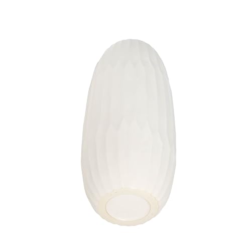 16" Ceramic Design Vase - Contemporary White Decorative Flower Vase for Table Centerpiece or Home or Office Decor Accent - color: White, size: 16" H