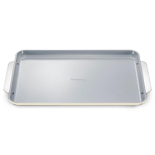 Caraway Non-Stick Ceramic Baking Sheet - Naturally Slick Ceramic Coating - Non-Toxic, PTFE & PFOA Free - Perfect for Baking, Roasting, and More - Large (18" x 13") - Cream - color: Cream, size: Large 18" x 13"