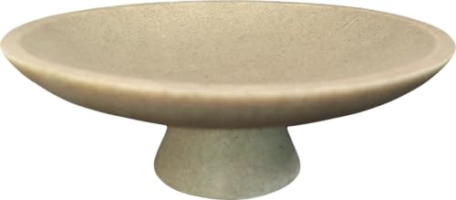 11.5" Large Decorative Bowl decor - Decorative Bowls for Home Decor,Modern Home Decor,Ruffle Decor key bowl,bowl for keys,Artificial Stone Beige - color: 11.42"Beige